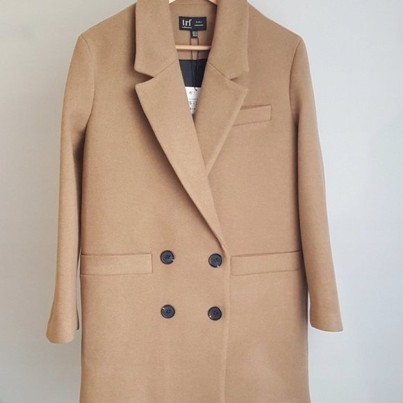 LAST ❤️NWT ZARA CAMEL MASCUINE COAT - Picture 10 of 16